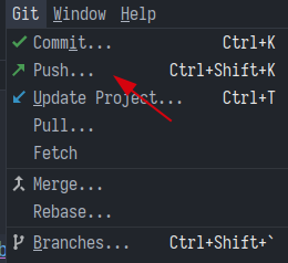 PyCharm Push